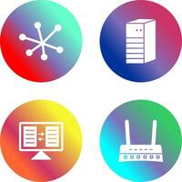 Internet and Server Network Icon vector