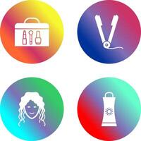 Cosmetics and Straightener Icon vector