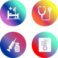 Stethoscope and Hospital Icon vector