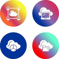 Network and Laptop Icon vector