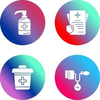 Sanitizer and Receipt Icon vector