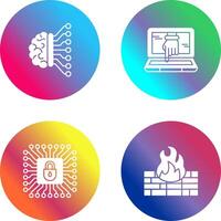 Machine Learning and Hacking Icon vector