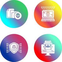 Infected File and Money Hacking Icon vector