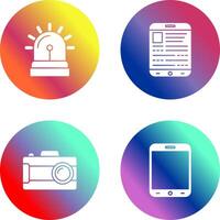 Alarm System and Ebook Icon vector