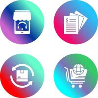 Support and Invoice Icon vector