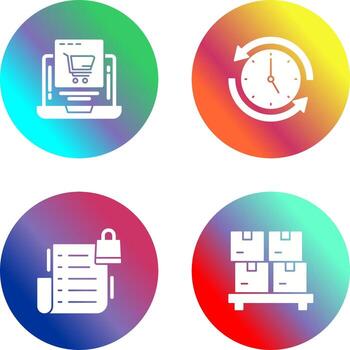 Add to Cart and Run time Icon vector
