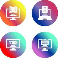 Monitor and Laptop Icon vector