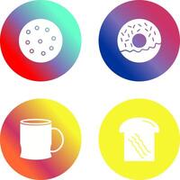 cookie and doughnut Icon vector