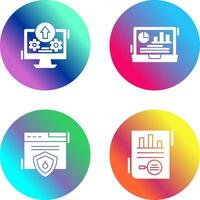 Upload and Dashboard Icon vector