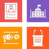 Ballot and Parliament Icon vector