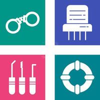 Handcuffs and Paper Shredder Icon vector