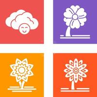 Cloudy and Clover Icon vector