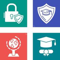 Secure and Education Icon vector