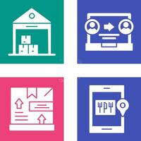 warehouse and delivery Icon vector