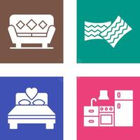 Sofa and Cushions Icon vector