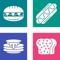 Sandwich and Hotdog Icon vector