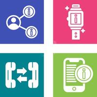 share and smartwatch Icon vector