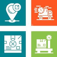 fast delivery and location Icon vector