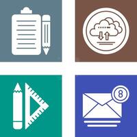 clipboard and cloud data Icon vector