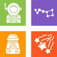 big dipper and astronaut Icon vector