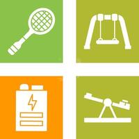 Racket and Swing Icon vector