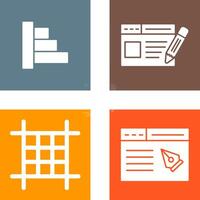 Object Alignment and Web Page Icon vector