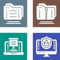 Folder and Compressed Icon vector