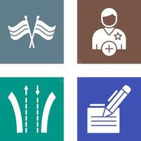 Flag and Candidate Icon vector