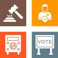 Gavel and Candidate Icon vector