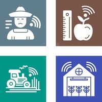 Farmer and Measure and Measure Icon vector