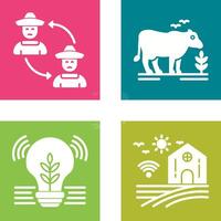 Connect and Cattle Icon vector