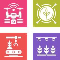 Analytics and Drone Icon vector