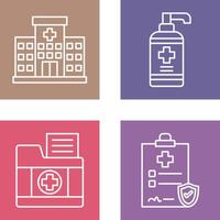 Hospital and coid Icon vector