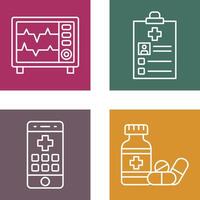 Heart Rate Moniter and Record Icon vector