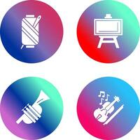 Needle and Easel Icon vector