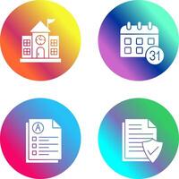 University Campus and Calendar Icon vector