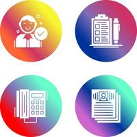 Hire and Check List Icon vector