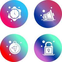 Clock and Speaker Icon vector