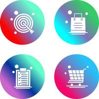 Shopping Bag and Target Icon vector