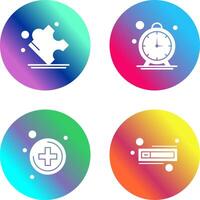 Puzzle and Stop Watch Icon vector