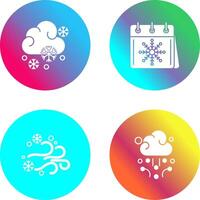 Snowy and Calender Icon vector