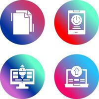 Copy and Power Icon vector