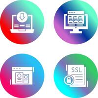 Downlaod and Layout Icon vector