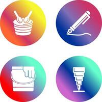 Drum and Pen Icon vector