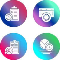 Time Management and Refresh Icon vector