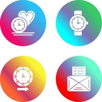 Love and Wrist Watch Icon vector