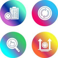 Time Planing and Loop Icon vector