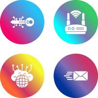 Key and WIFI Icon vector