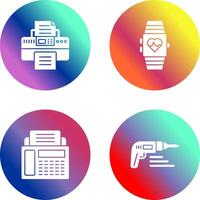 Smartwatch and Printer Icon vector