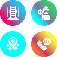 Ladder and Support Icon vector